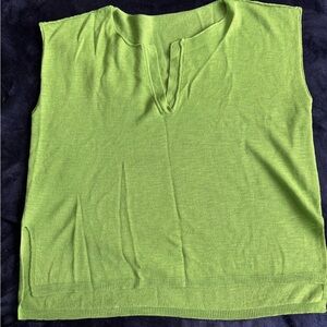 Vibrant Green Sleeveless Blouse